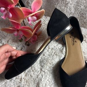Self Esteem Black/gold flats 6 1/2